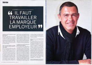 Extrait d'article accompagné d'une photo d'Alain Peroni directeur associé de Jobology